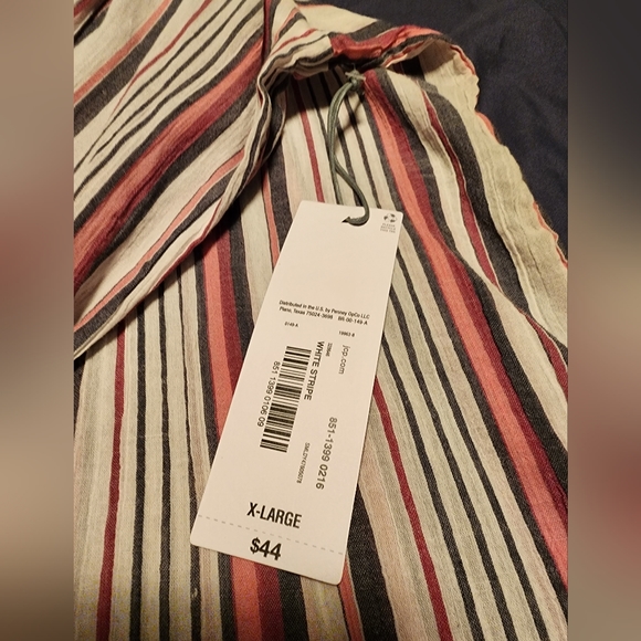 Liz Claiborne striped button-up blouse - Picture 3 of 4